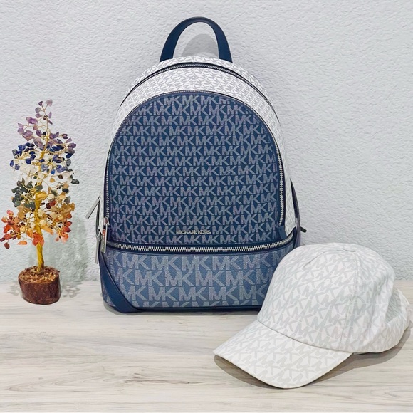 Michael Kors Handbags - ✨ Michael Kors Logo Backpack & Hat Set | NWT | $358 MSRP Bag + $68 Hat